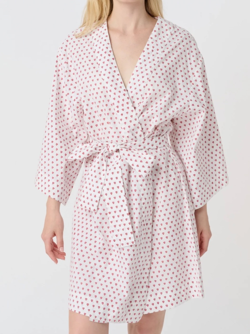 Roller Rabbit Blue Hearts Kimono Robe - Picture 1 of 7